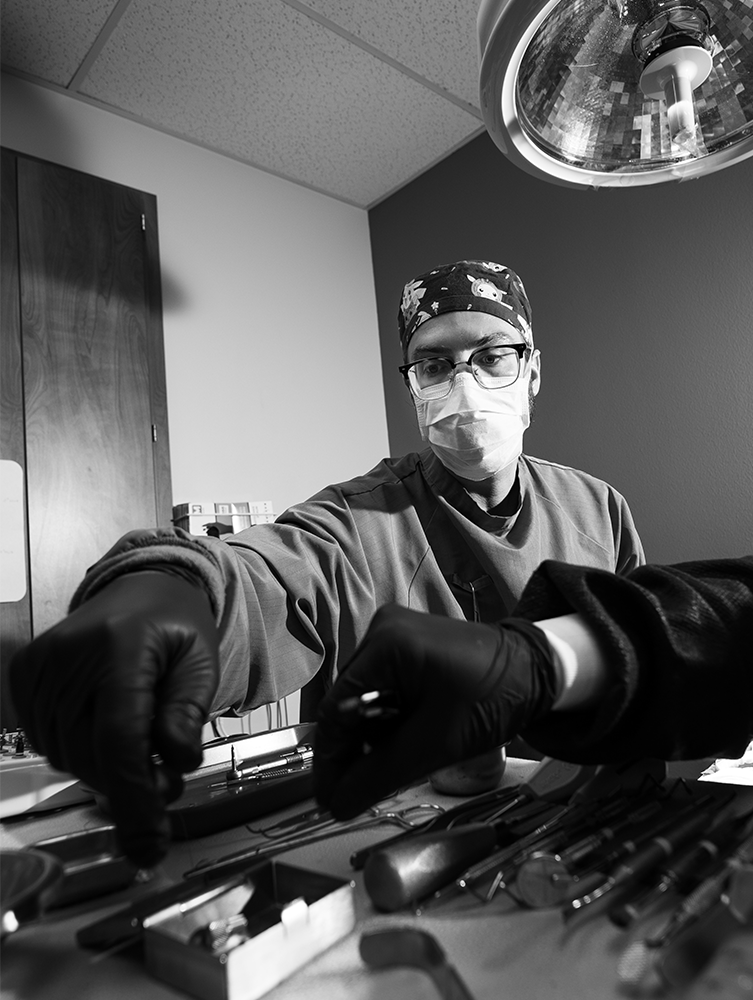 Dr. Stackowicz in surgery