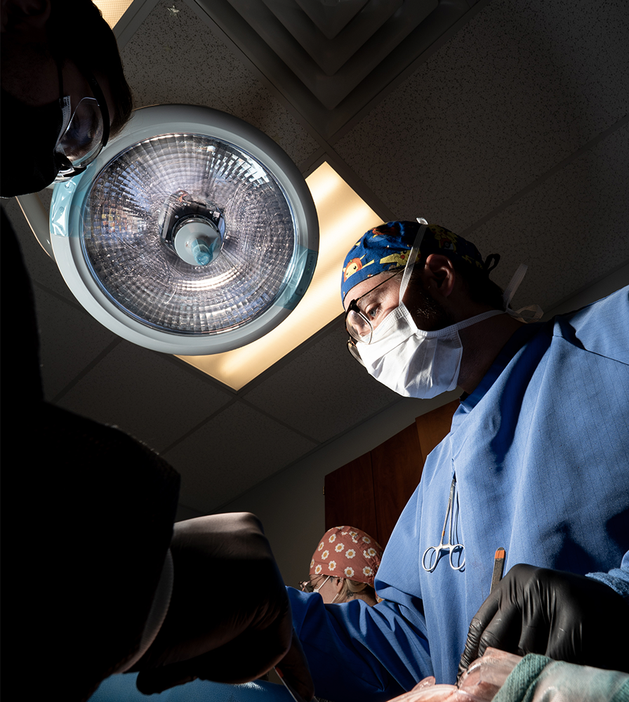 Dr. Stackowicz in surgery