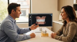 Patient consultation for dental implants in Meridian, ID